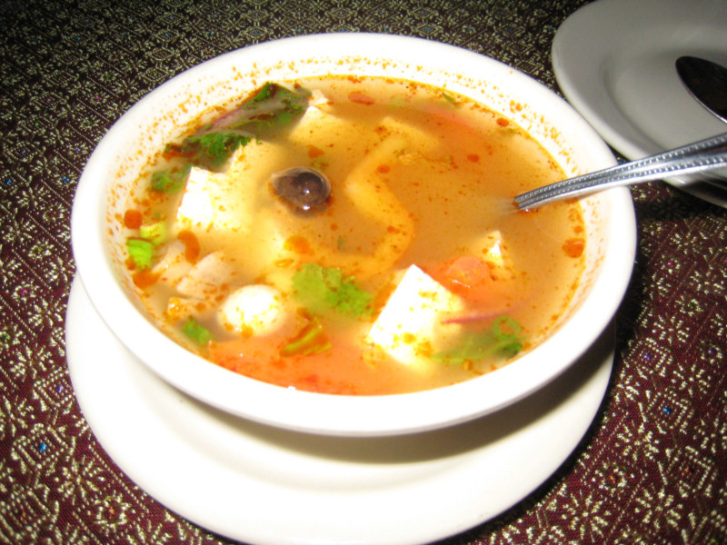 Tom Yum soup with tofu