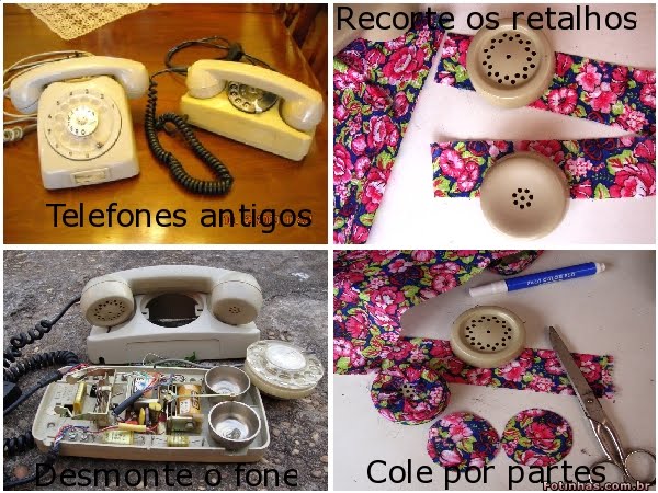 Ch u00e3o de Giz Artesanatos Telefone forrado com C Artesanato Origami De Papel ~ Ch u00e3o de Giz Artesanatos Telefone forrado com C