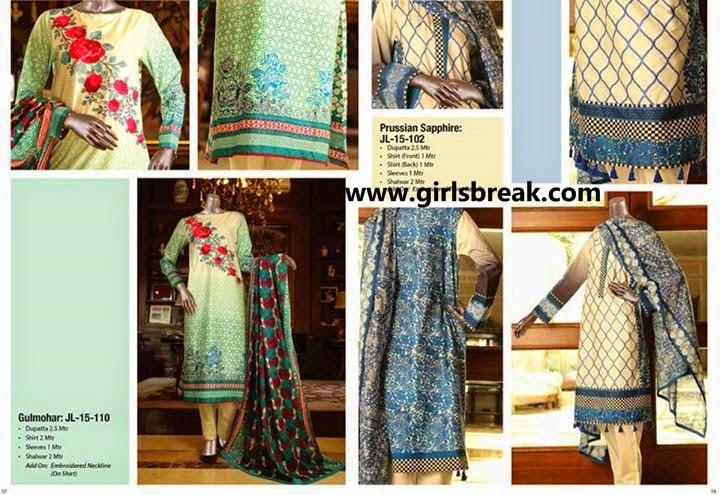 Junaid Jamshed Lawn 2015 Summer Collection www.maaod.blogspot.com Junaid Jamshed Lawn 2015 Summer Collection