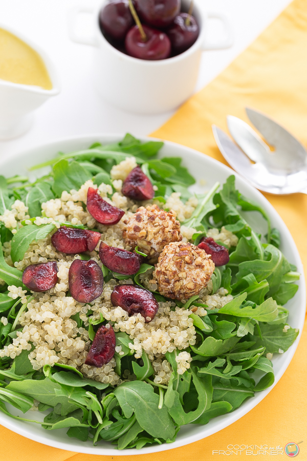 ARUGULA QUINOA SALAD WITH CHERRIES Cooking on the Front Burner
