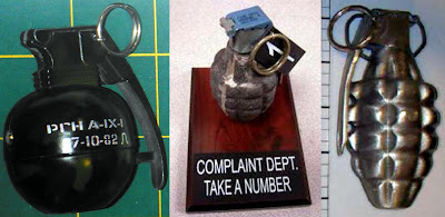 Grenades - Discovered at (L-R) LAS,   ATL, SLC