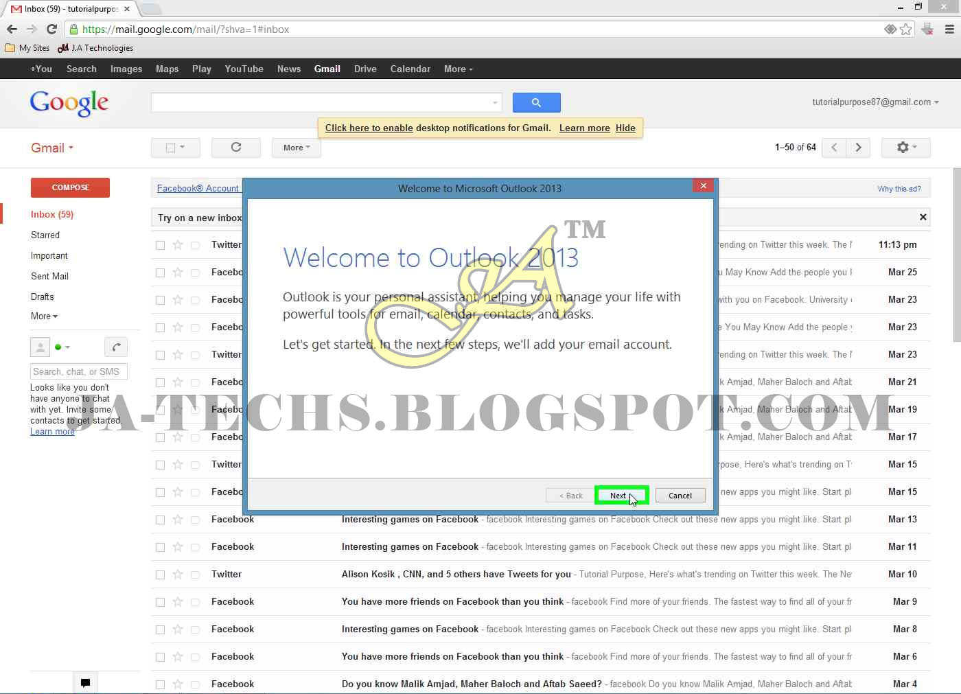 ms outlook 2013