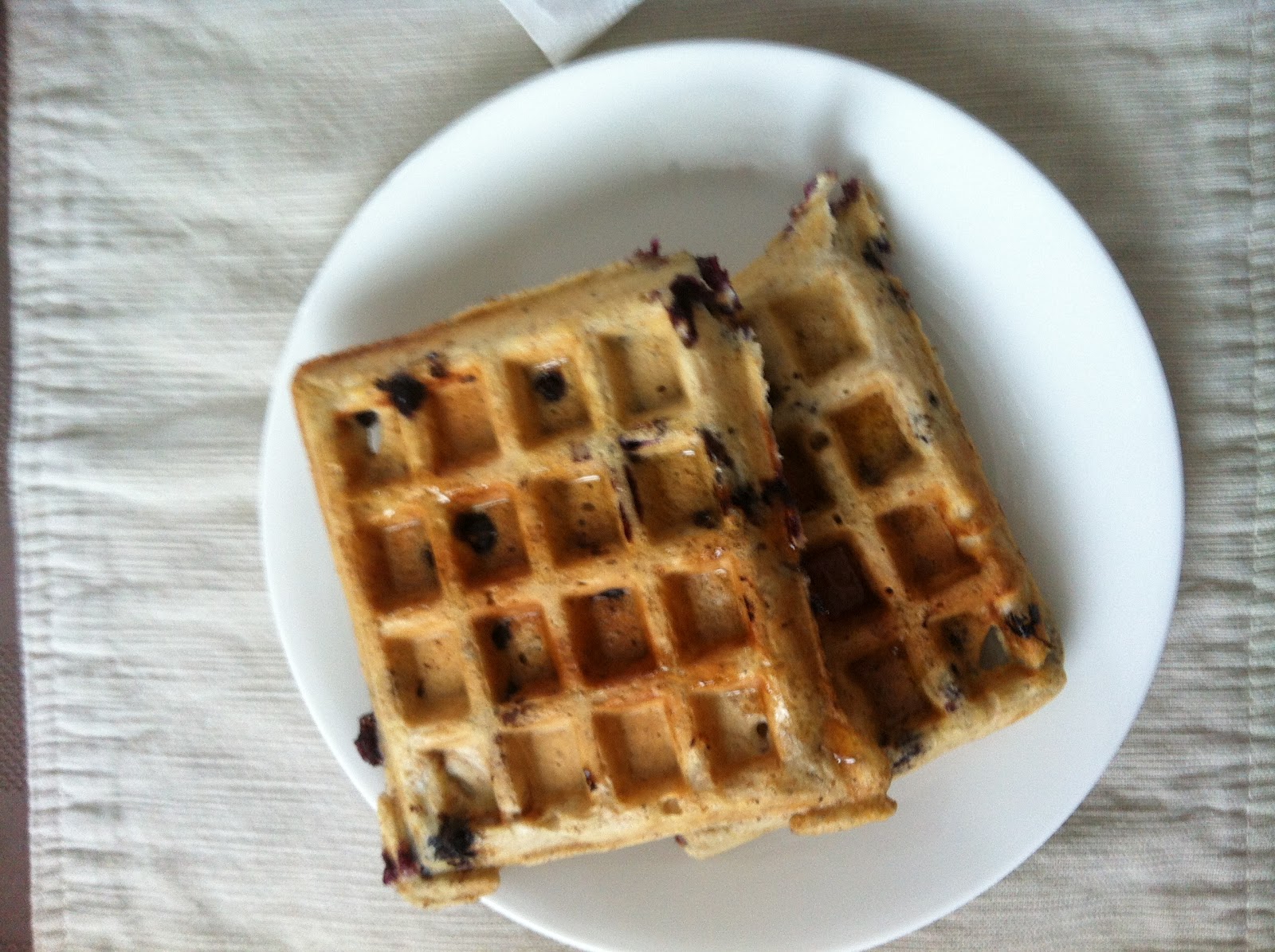 Dairy Free and Delicious Whole Wheat Waffles with Blueberry (Vegan Option)