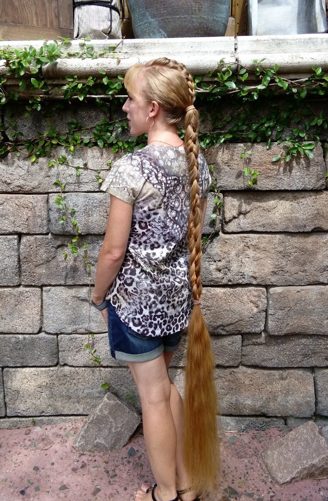Ankle-Length Braided Ponytail.
