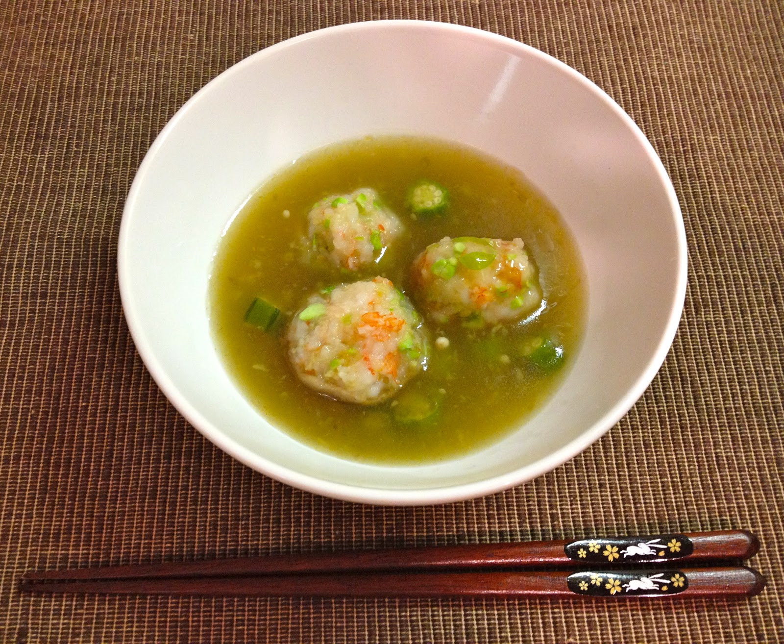 Poppin' kitchen Shrimp ball ginger soup