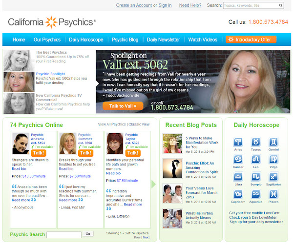 CaliforniaPsychics.com Psychic Network