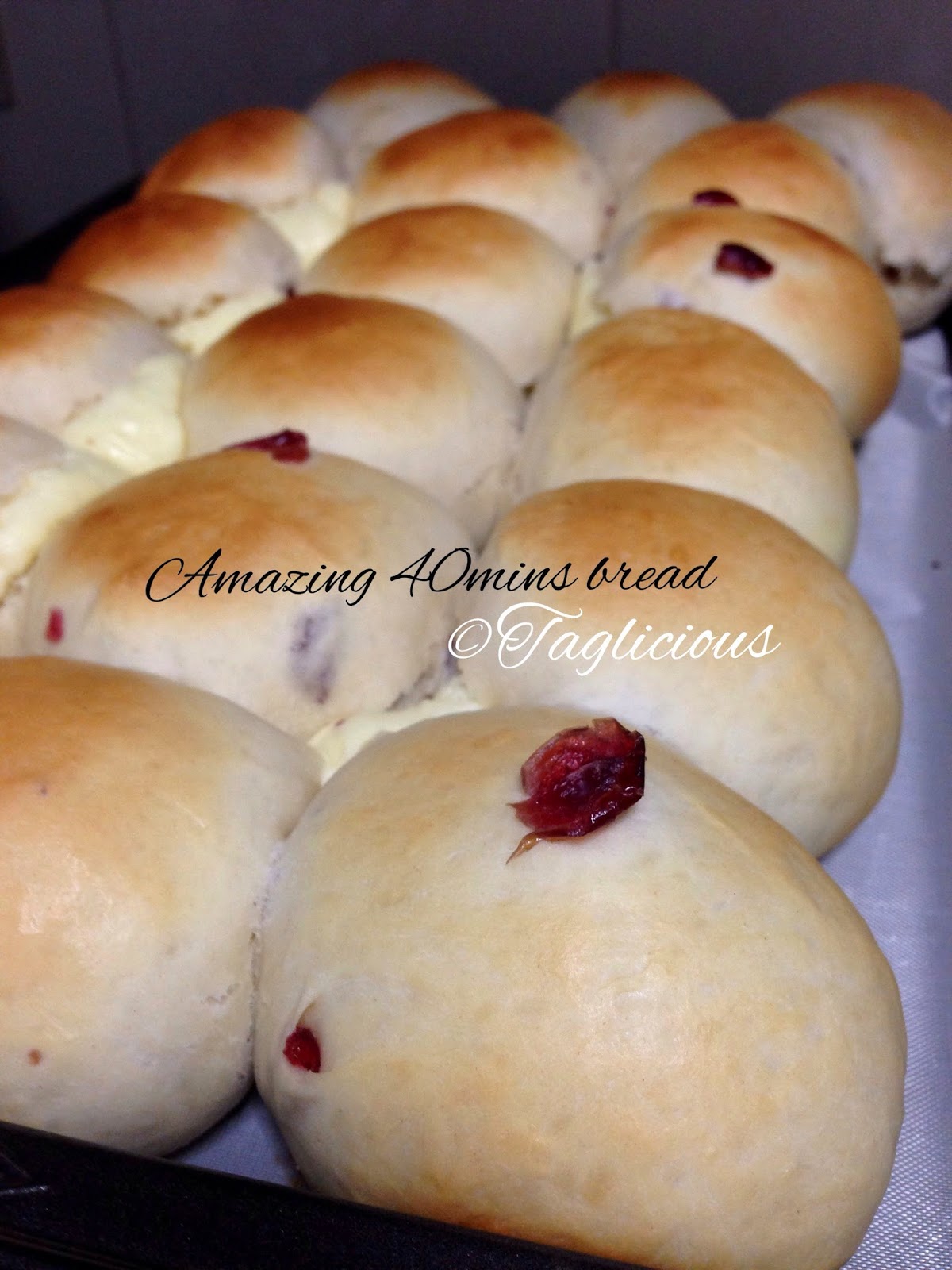 TAGlicious Amazing 40mins Cranberry Cream Cheese Buns
