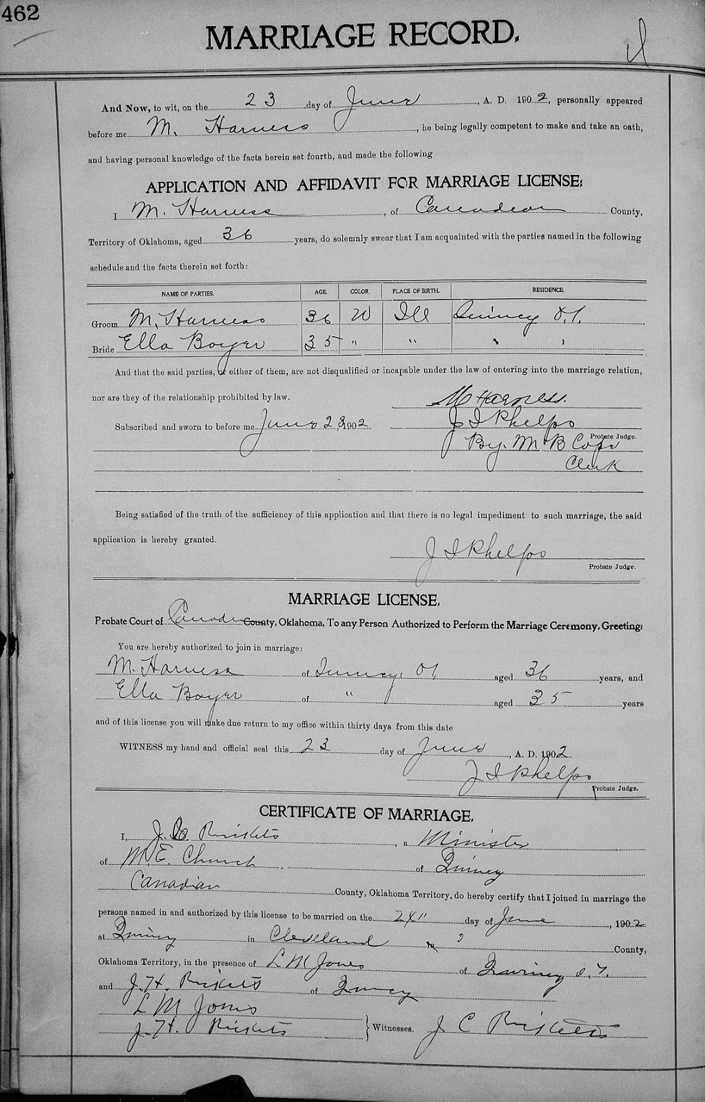 A Cancelled Marriage in Oklahoma