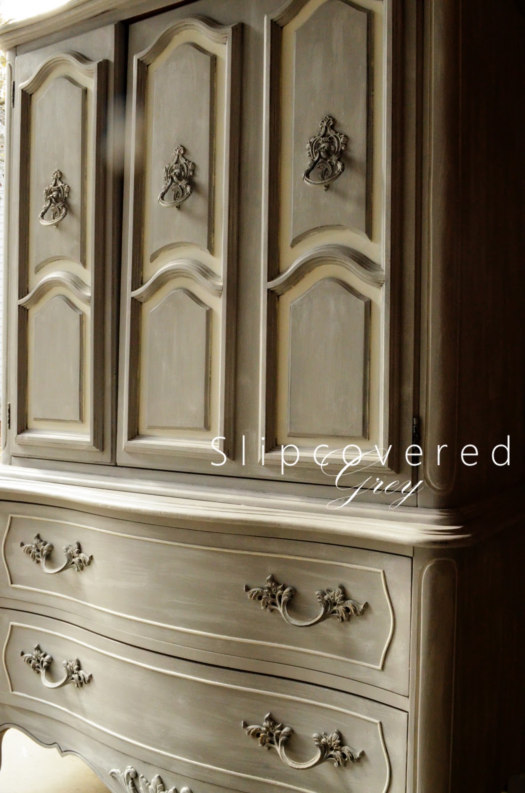 Craigslist Slipcovered Grey