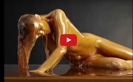 Human Body Covered by Honey