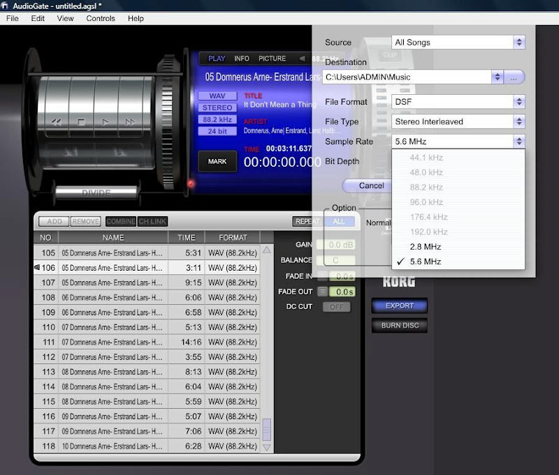 KORG AudioGate V 2 1 0 3 Crack 2019 Ver.1.6 Update