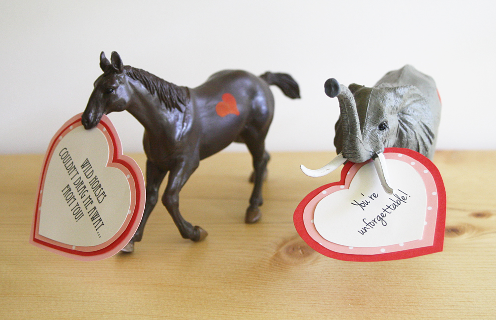 Please Note: DIY: Toy Animal Valentines