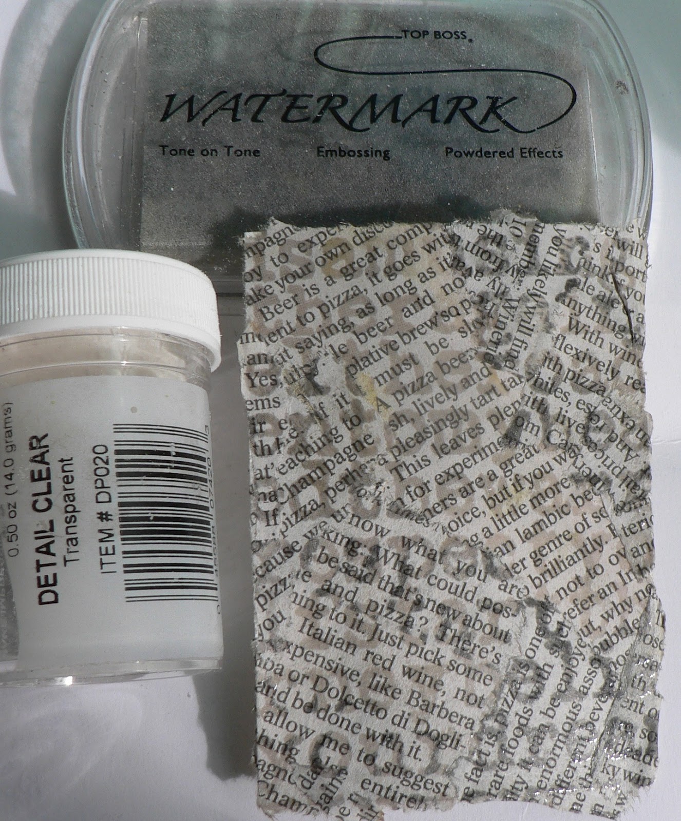 Creative Expressions N is for Newsprint Reveal Technique