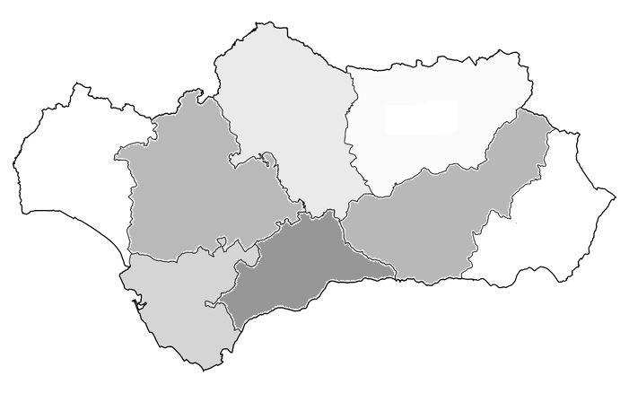 mapa mudo de andalucia para imprimir