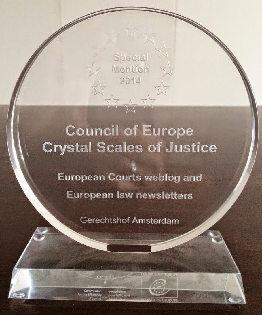 European Courts wins CoE's 2014 CEPEJ Prize