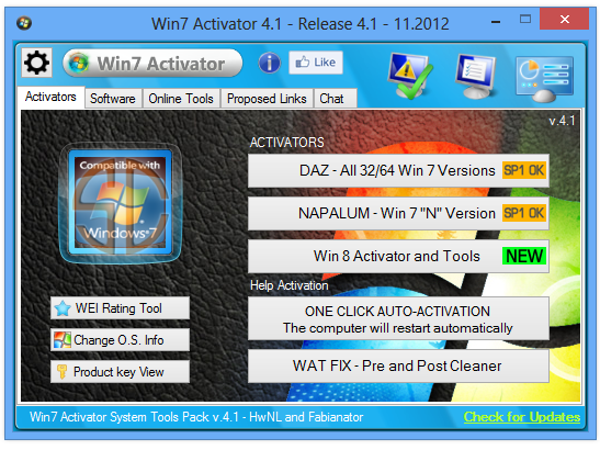 Win7 + Win8 Activator 4.1 Release (11.2012)