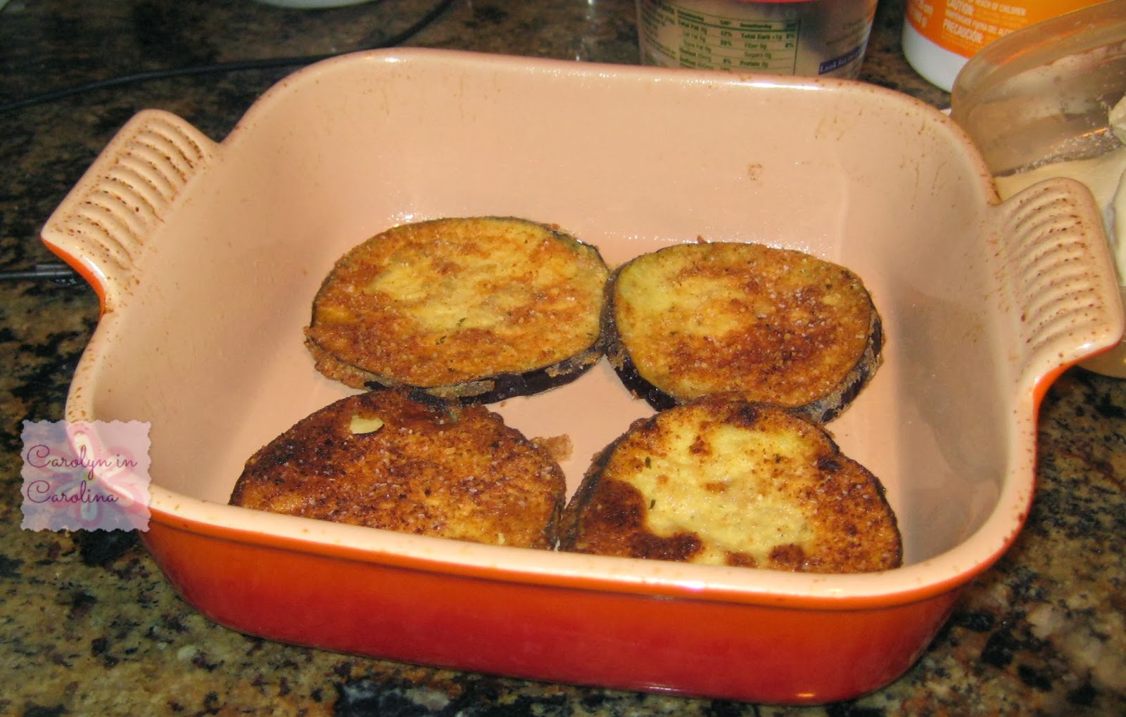 Carolyn in Carolina Eggplant Parmesan