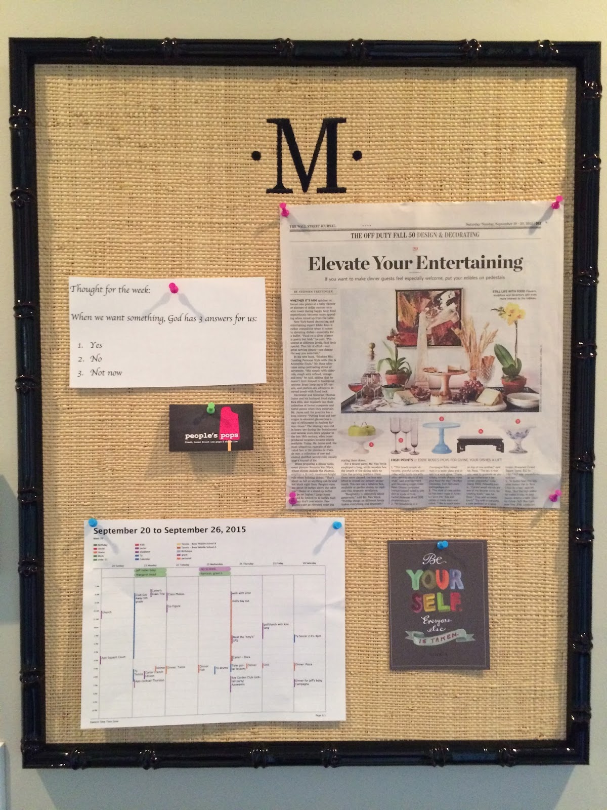 Get Organized Custom Bulletin Boards