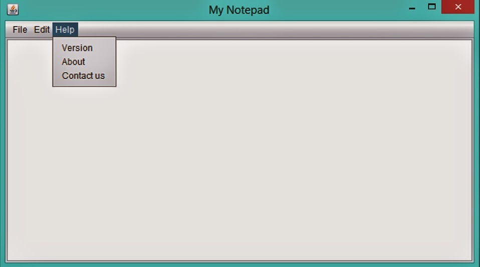 How to create simple Notepad application Create GUI Java Foundation