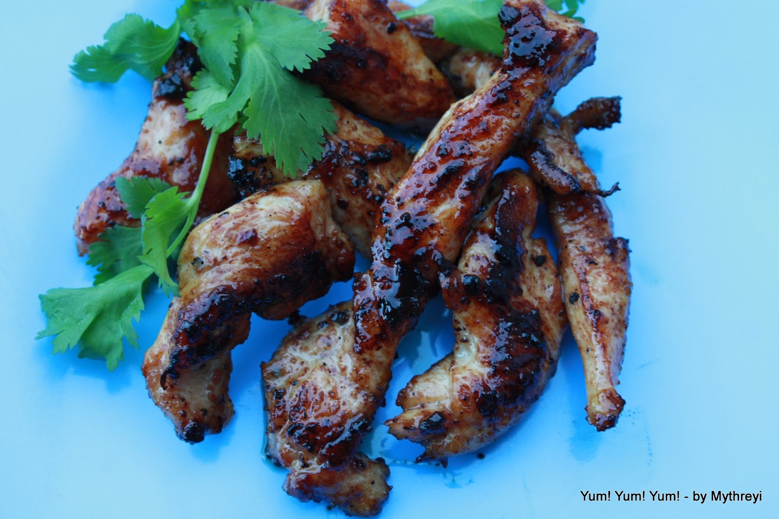 Yum! Yum! Yum! Soy Honey Glazed Chicken Strips