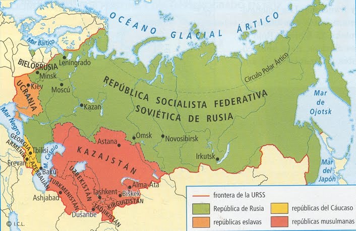 mapa urss