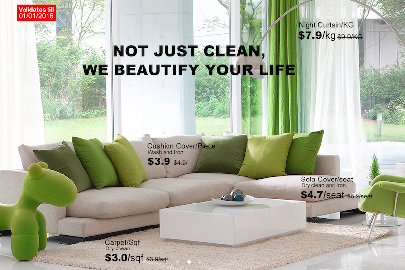 KnocKnocK Laundry Services in Singapore! Living Room Items Promotion