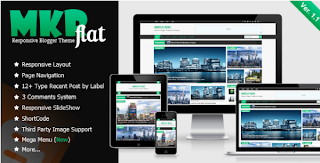 Screenshots of the free MKRFlat for blogger template Responsive