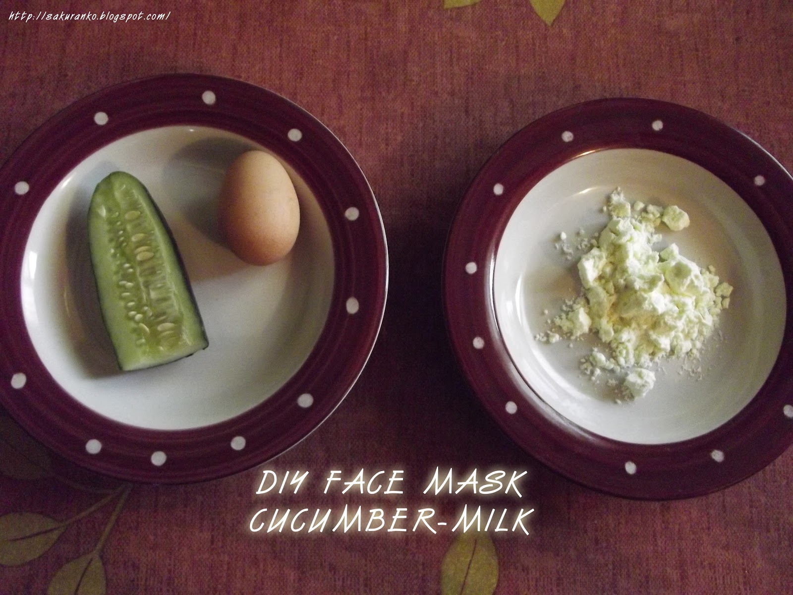 Milk Mask DIY Face korean mask Sakuranko: face diy Cucumber