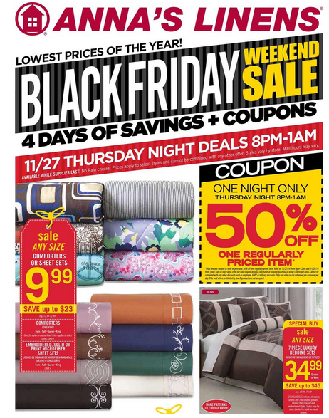 Black Friday Ads 2014 Anna S Linen Ad Scan Now Available