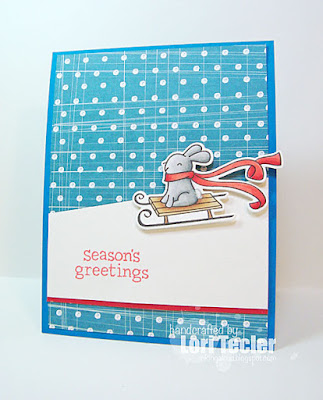 Snowy Season's Greetings card-designed by Lori Tecler/Inking Aloud-stamps and dies from Lawn Fawn