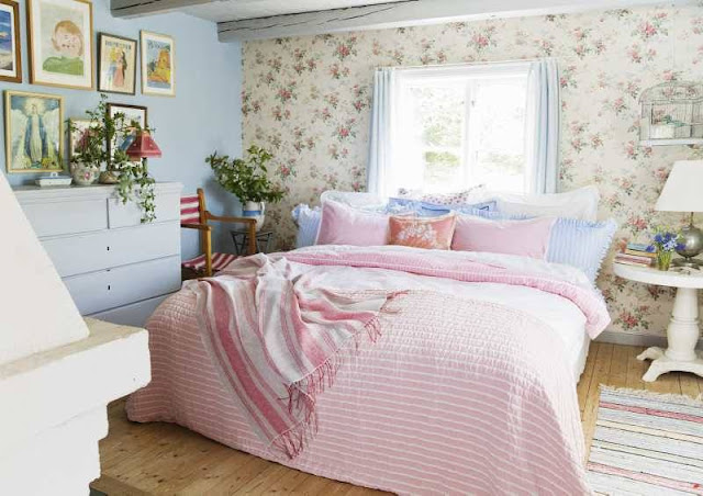Bedroom pink blue room turquoise Pinks and Blues | Belclaire House