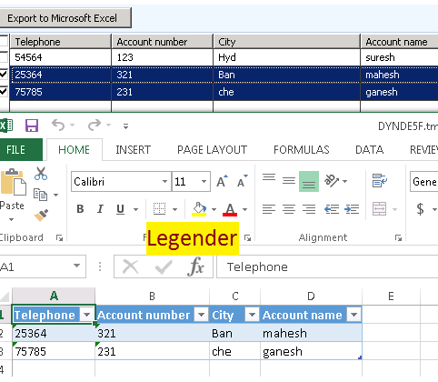 export excel ax form data happening