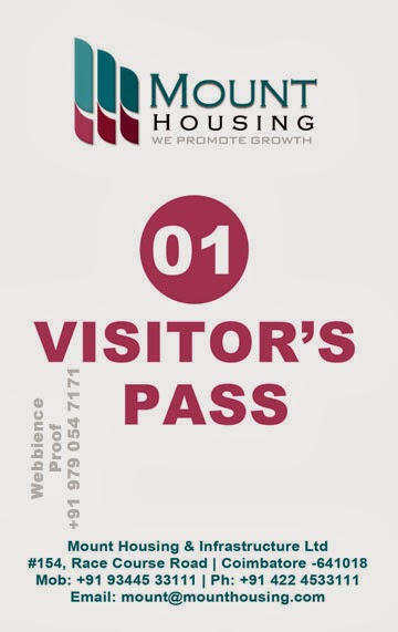 visitor card template