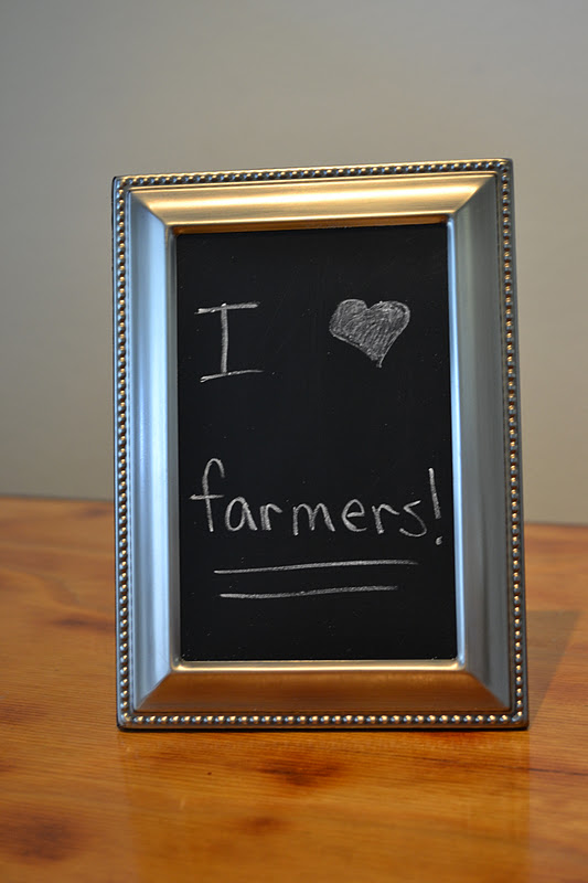 The House That Ag Built Picture Frame to a Chalkboard