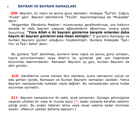 2017 sinavlar bayram namazi