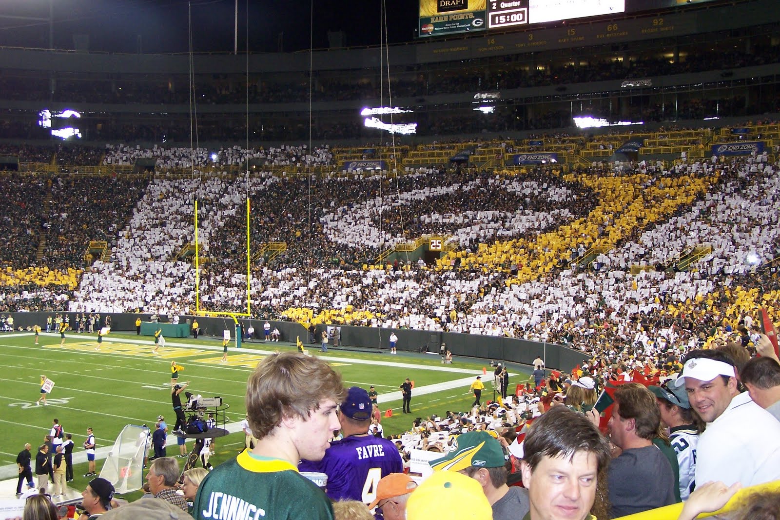 had a spectacular time at the packer s opening game against the saints had a spectacular time at the packer s opening game against the saints