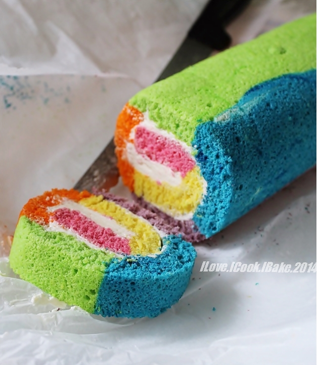 I Love. I Cook. I Bake. Rainbow Swiss Roll