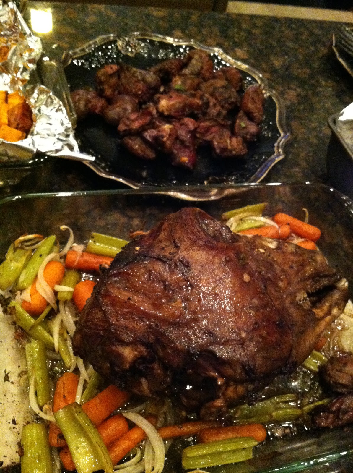 Adventures of an Island Gal Roasted Lamb's Head and Organs