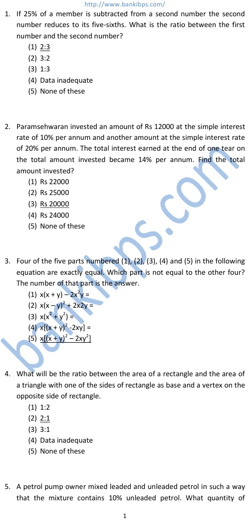 Ibps Bank Po Exam Question Papers Pdf Free Download