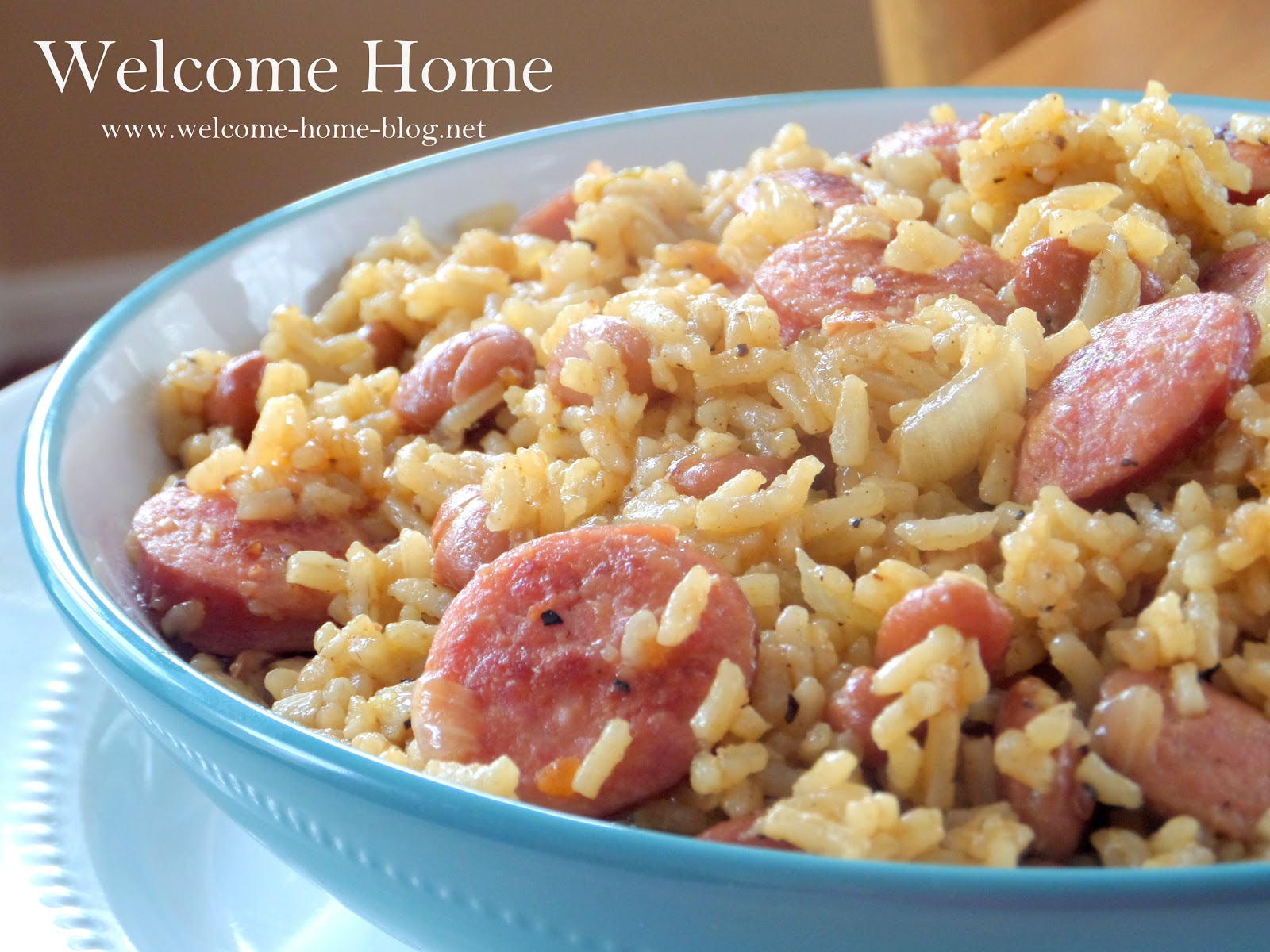 Home Blog Beans and Rice with Smokey Kielbasa