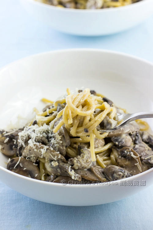 意大利粉配忌廉蘑菇汁 Spaghetti with Mushroom Sauce03 意大利粉配忌廉蘑菇汁 Spaghetti with Mushroom Sauce03