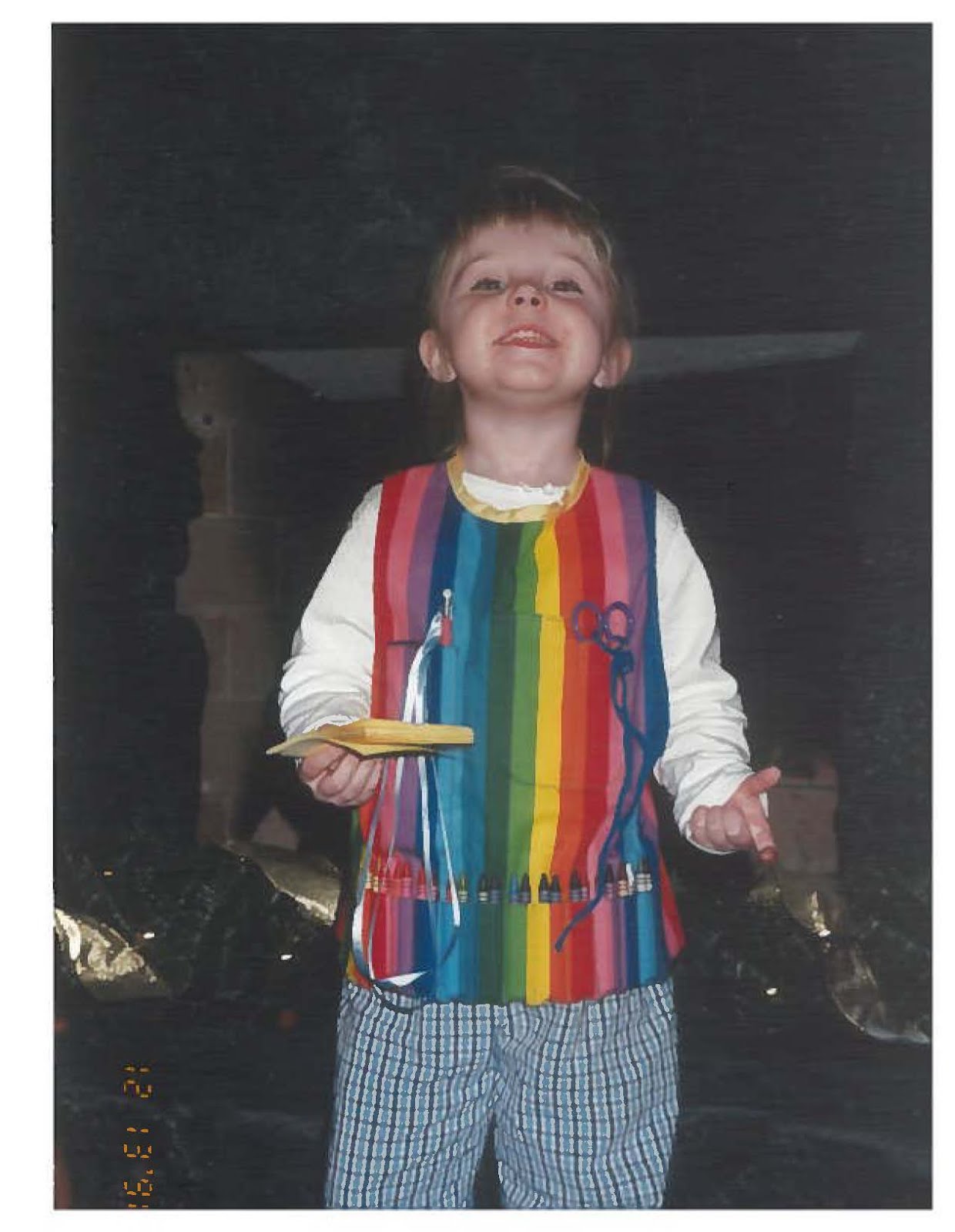 Age 3 with my "craft vest"