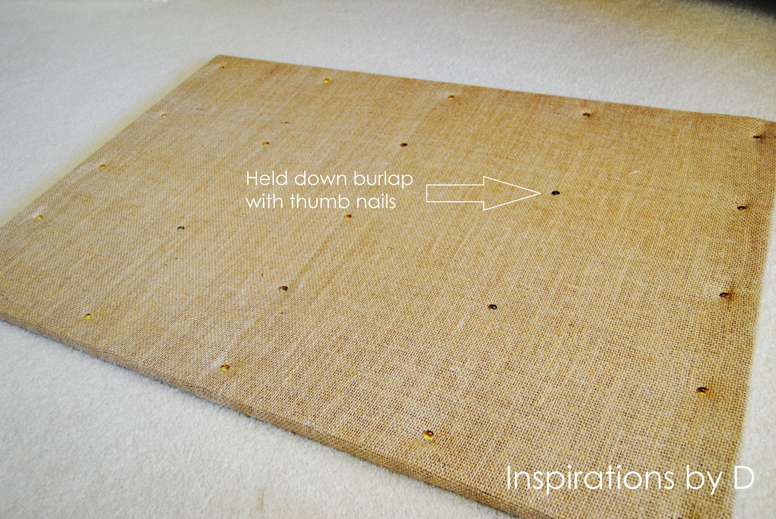 Inspirations by D How to Make a Burlap Pin Board