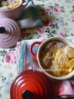 Clafoutis di pesche sciroppate