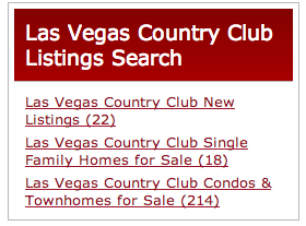 Homes for Sale in Las Vegas country Club