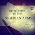 [FEATURE POST] OPEN LETTER TO THE NIGERIAN ARMY