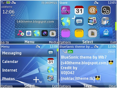 nokia c3 blue black. Blue Sonic Theme for Nokia C3