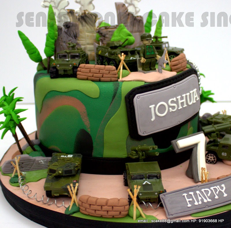 The Sensational Cakes CAMOUFLAGE 1 TIER BIRTHDAY CAKE The Sensational Cakes CAMOUFLAGE 1 TIER BIRTHDAY CAKE
