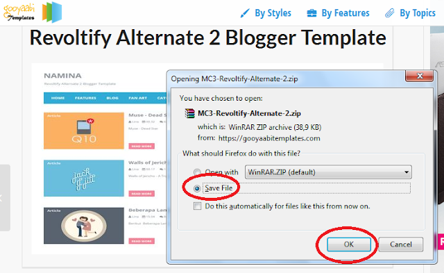 cara mendapatkan template blog responsive gratis di gooyaabi