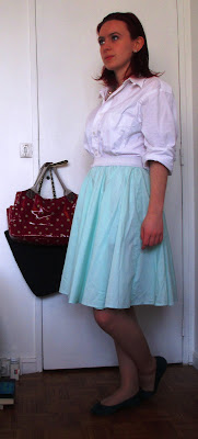Working wardrobe, Paris, pastels Summer, circle skirt